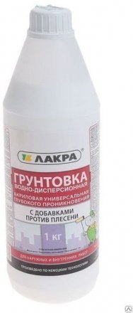 Грунтовка универсальн. глубокого проникн. против плесени 1 л Лакра 7438/1750
