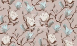 Обои Магнолия МОФ Malex design (кофе)  (1,06х10) 4052-3