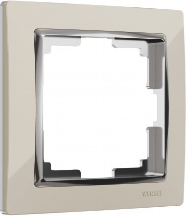 Рамка на 1 пост (слоновая кость/хром) W0011903 Werkel 732697