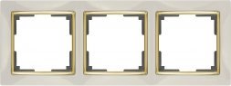 Рамка на 3 поста (слоновая кость/золото) W0031932 Werkel 732896