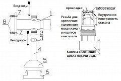 Кран писсуарный порционно-нажимной с наружной резьбой (Varion)